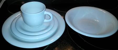 Colour Flavours White Flat Cup & Saucer Set