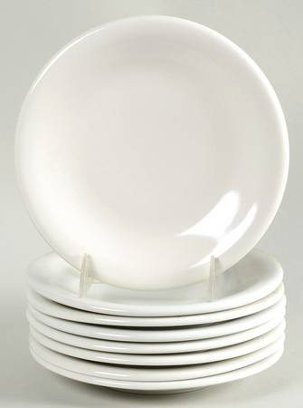 Colour Flavours White Salad/Dessert Plate - Set of 8