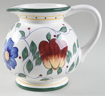 Mediterranean Garden (With Flowers) Large Pitcher