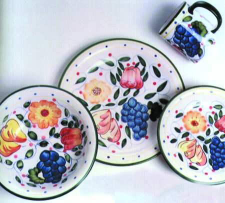 Mediterranean Garden (With Flowers) Dinner Plate