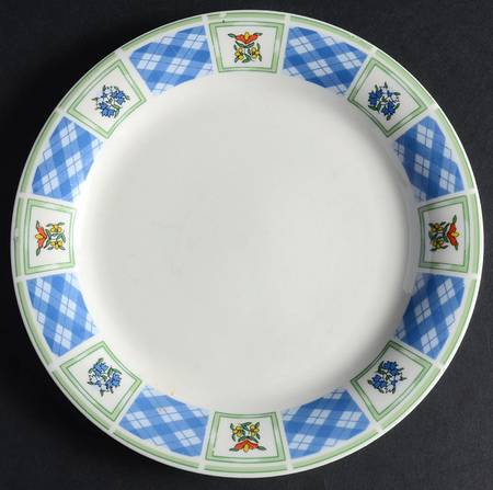 Blue Tartan Dessert/Pie Plate
