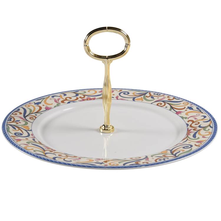 Lyon Round Serving Plate with Center Handle (Dp) Hc