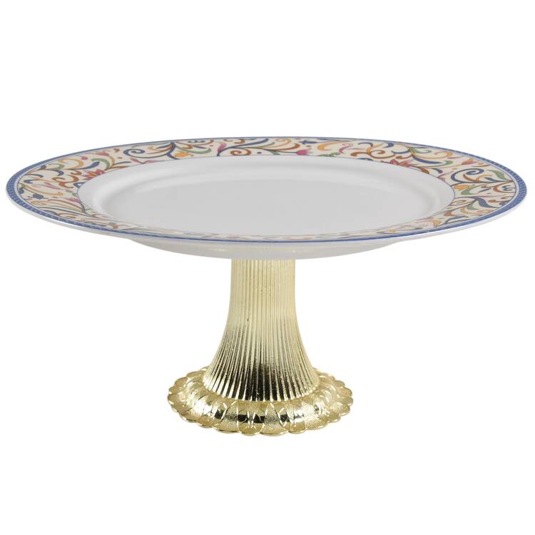 Lyon Cake Stand with 4"-5" Metal Pedestal  Hc