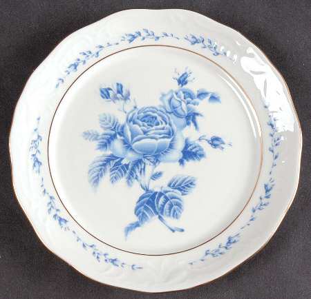 Blue Rose Salad/Dessert Plate