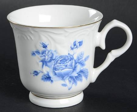 Blue Rose Footed Cup