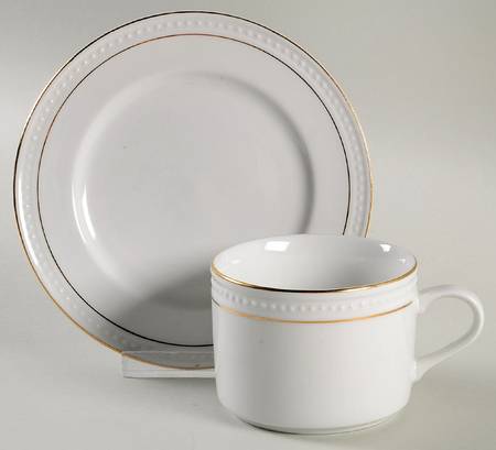 Golden Estate Flat Cup & Saucer Set