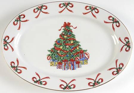 Christmas Radiance 13" Oval Serving Platter