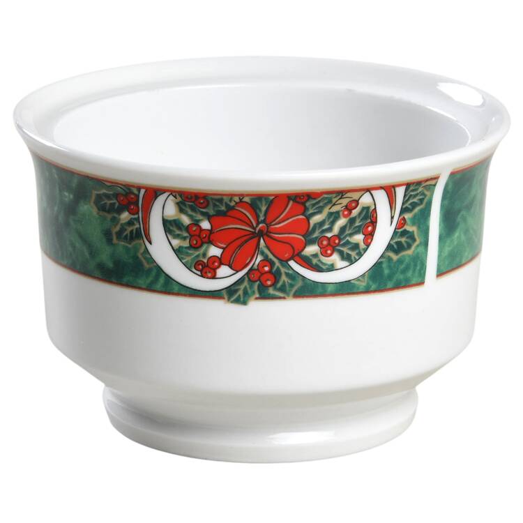 Marble Holly Sugar Bowl No Lid