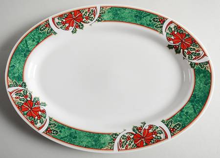 Marble Holly 14" Oval Serving Platter
