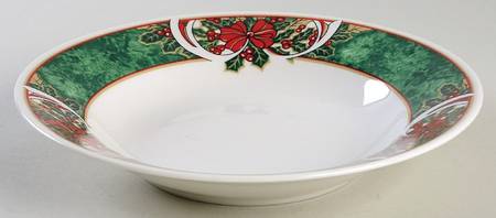 Marble Holly Rim Soup Bowl