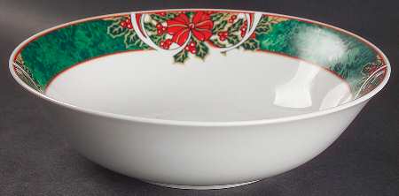 Marble Holly 9" Round Vegetable Bowl