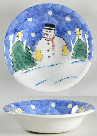 Frosty Snowman Coupe Soup Bowl