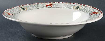 Santa's Angels Large Rim Soup Bowl
