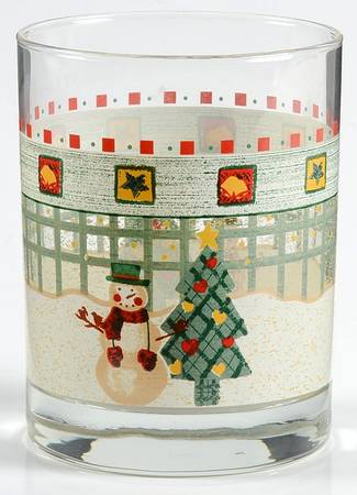 Snowman Glassware Double Old Fashioned