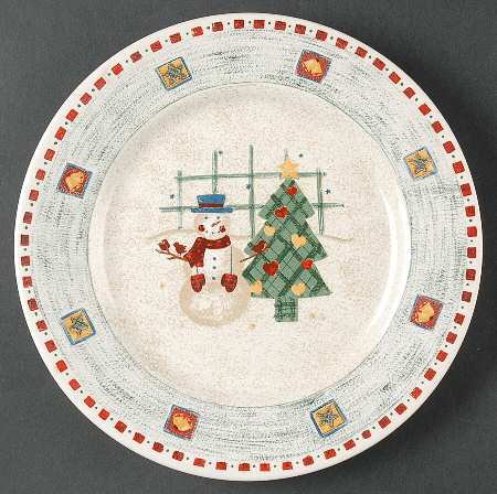 Snowman Salad/Dessert Plate