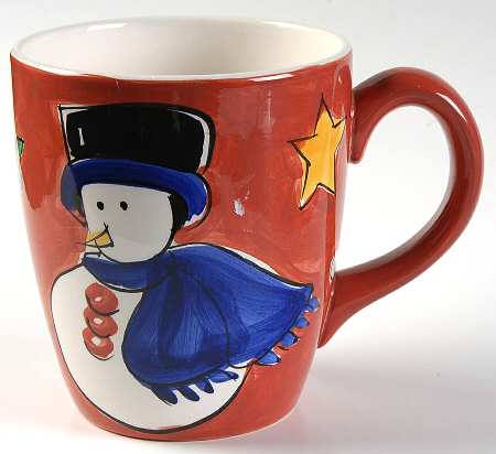 Festive Red Snowman Mug