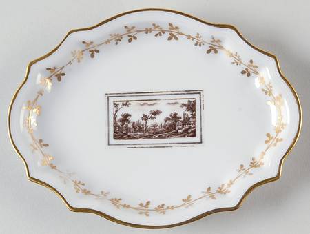 Fiesole (Italian Scene) 9" Fluted Oval Tray