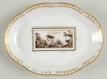 Fiesole (Italian Scene) 4" Scalloped Tray