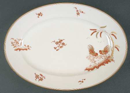 Siena Rust (smooth, Rim) 13" Oval Serving Platter