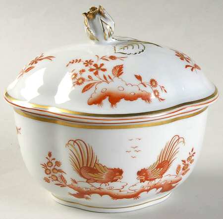 Siena Rust (Scalloped, Antico Doccia) Oval Box & Lid 4"