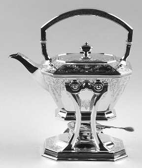 Fairfax No.4-B-Engraved (Hollowware) Kettle, Stand & Burner