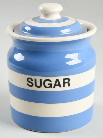 Cornish Blue Cream Cornishware Sugar Canister & Lid