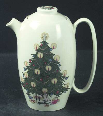 Merry Christmas Coffee Pot & Lid