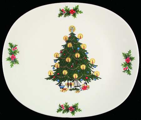 Merry Christmas 13" Oval Serving Platter