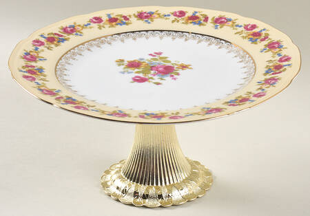 Hostess Cake Stand with 4"-5" Metal Pedestal  Hc