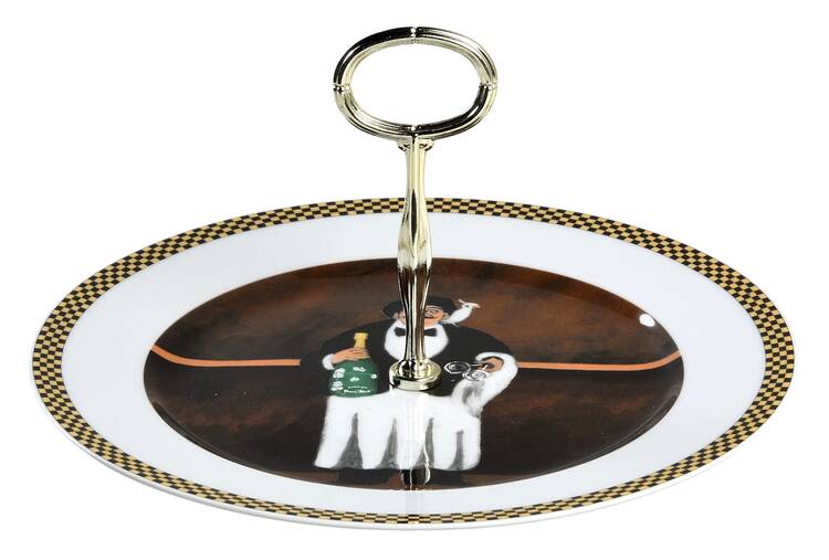 Waiter Suite Round Serving Plate with Handle (DP)