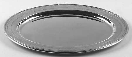 Edgeworth (Sterling, Hollowware) Medium Sterling Meat Plate No Well