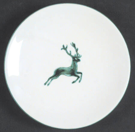 Wild Stag Green (Coupe) Saucer for Flat Cup