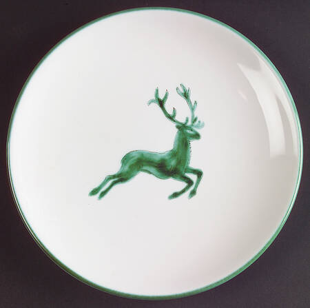 Wild Stag Green (Coupe) Dessert/Pie Plate