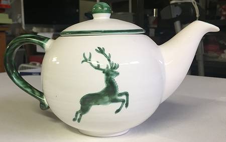 Wild Stag Green (Coupe) Teapot & Lid