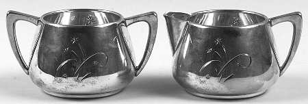 Celeste (Sterling, 1956, Hollowware) Creamer & Open Sugar-Mini