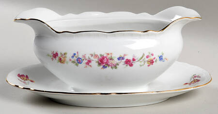 Bouquet Gravy Boat with Attached Underplate