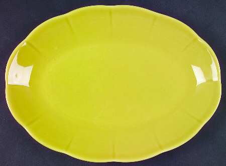 Petalware Green 11" Oval Serving Platter