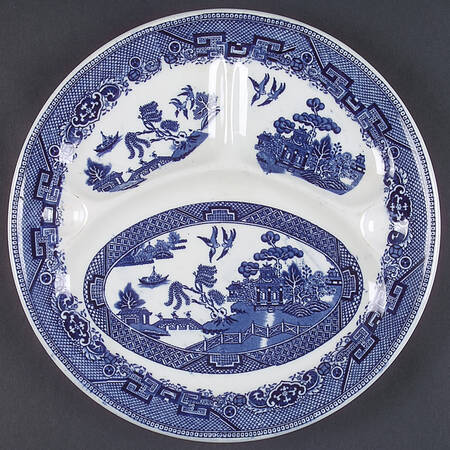 Willow Blue Grill Plate