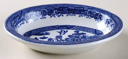 Willow Blue Oval Fruit/Dessert Bowl