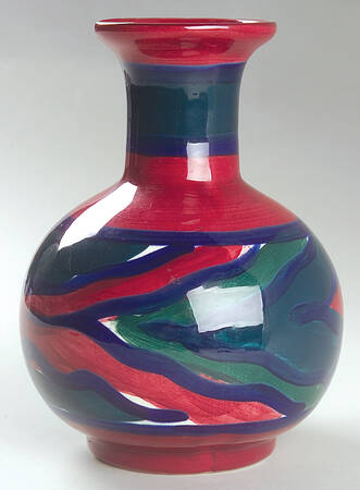 Red Azalea 7" Vase