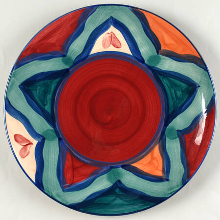 Red Azalea Large Dinner Plate by Gail Pittman