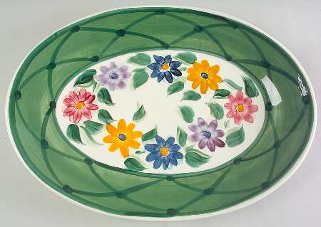 Daisy Chain 16" Oval Serving Platter