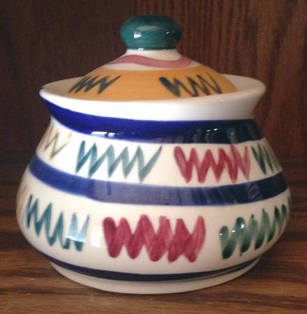 Zig Zag Sugar Bowl & Lid