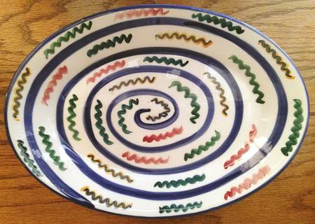 Zig Zag 11" Oval Serving Platter