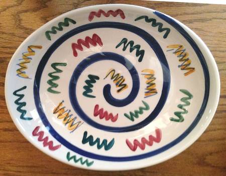 Zig Zag 10" Oval Vegetable Bowl