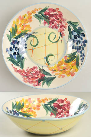 Garden View 11" Large Salad Serving Bowl