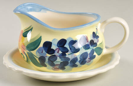 Garden View Round Gravy Boat & Underplate