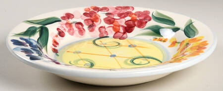 Garden View Large Rim Soup Bowl