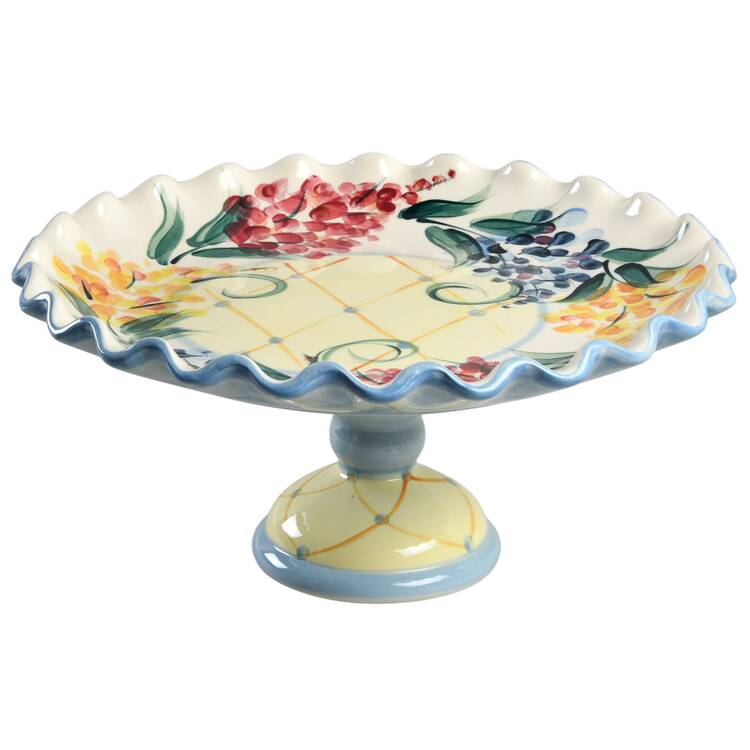 Garden View Footed Cake Plate by Gail Pittman