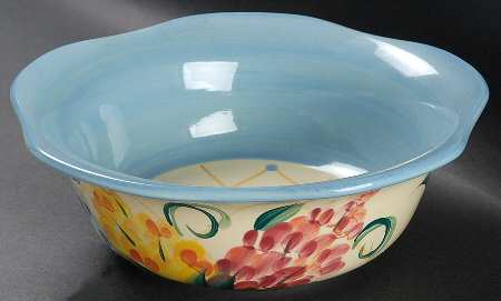 Garden View 9" Scalloped Bowl